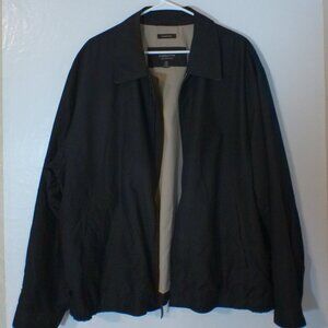 Claiborne Outerwear Black Microfiber Zip Jacket – Men’s XL